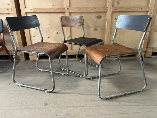 Vintage School Type Stacking chairs - Industrial Design
