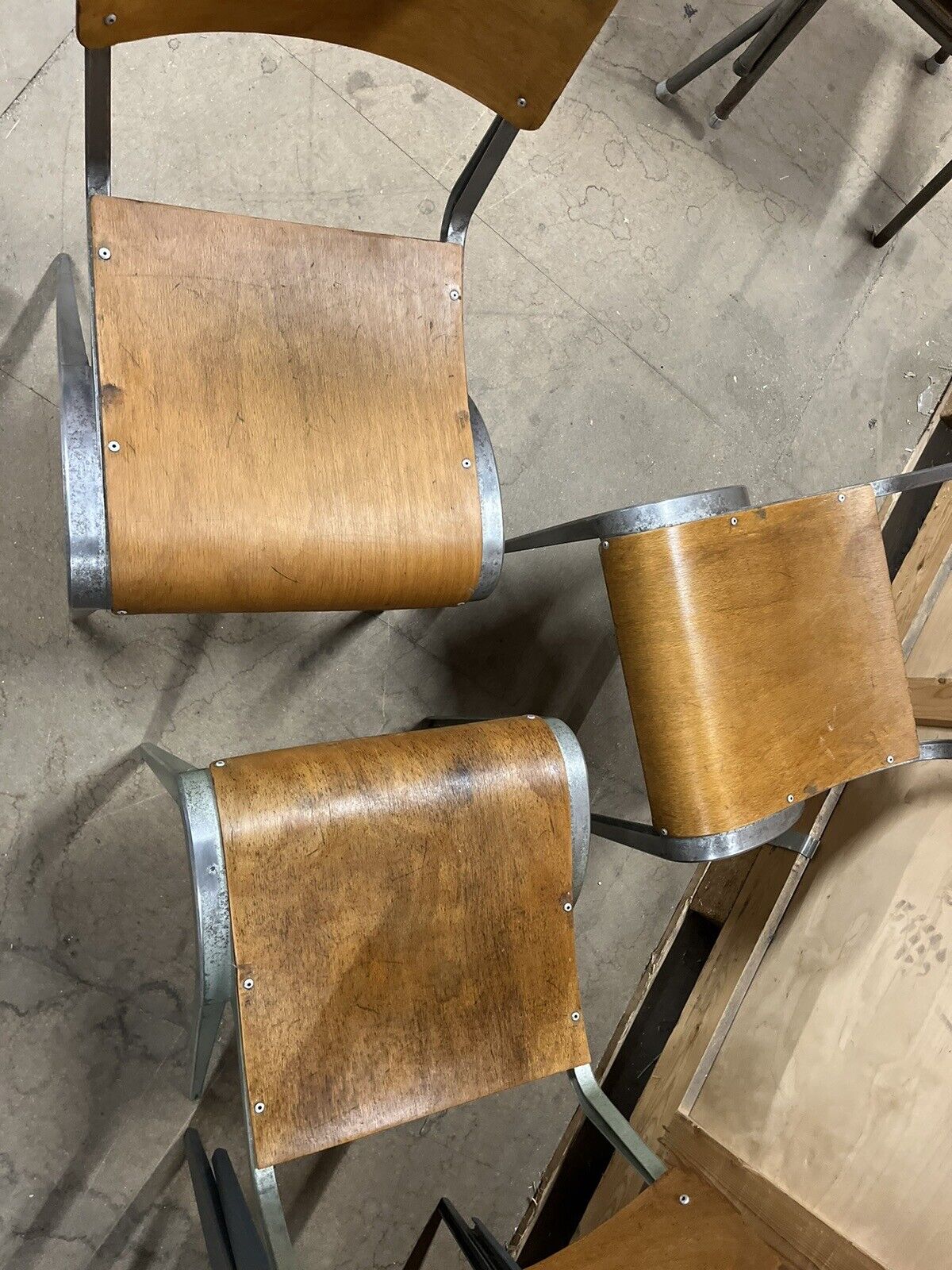 Esavian Stacking Dining Chairs by James Leonard for ESA, 1950s