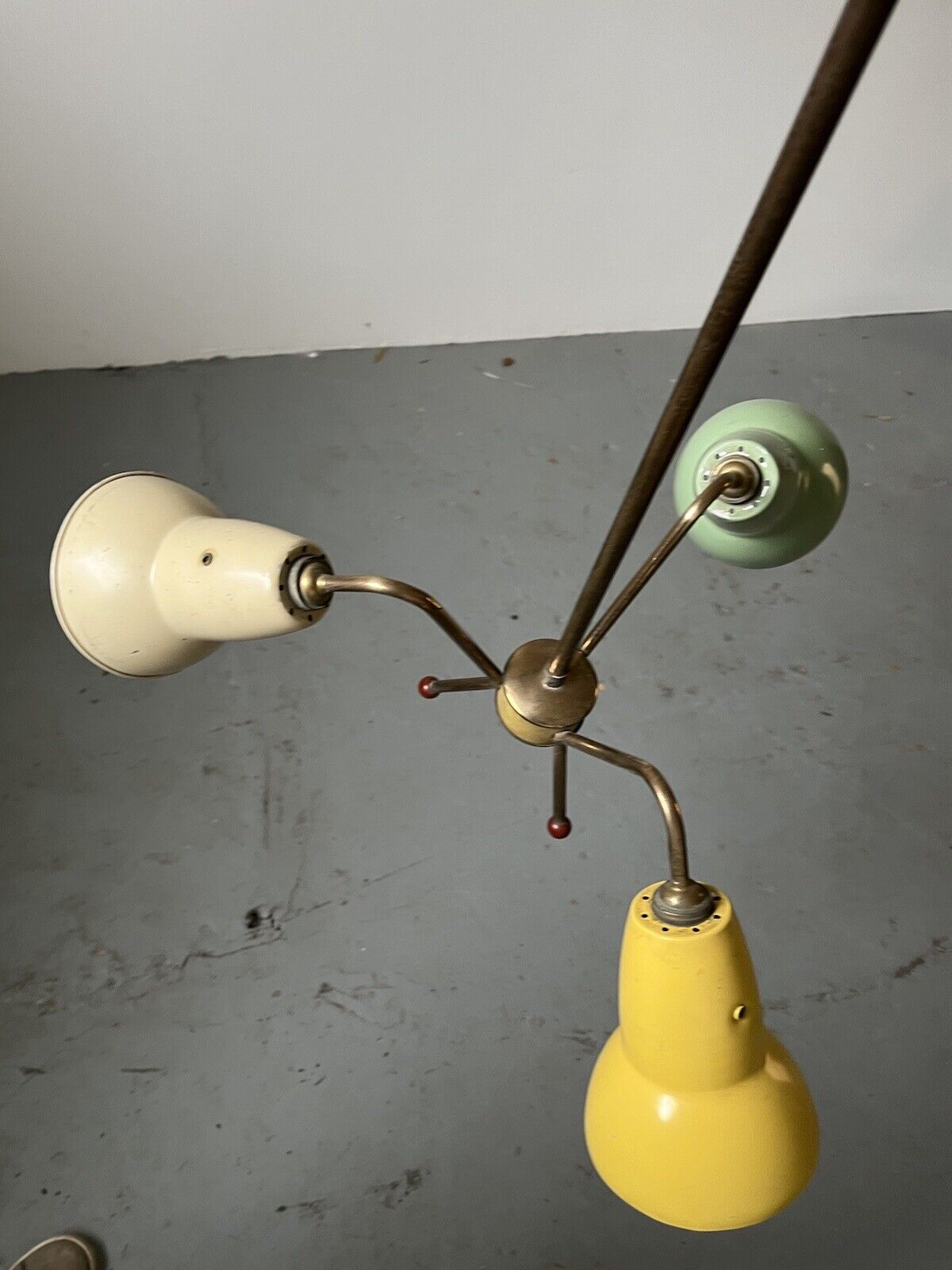Chandelier with Anglepoise 1227 Shades, Bespoke and Unusual, c1950