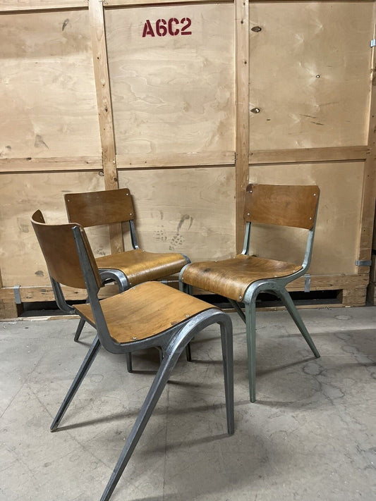Esavian Stacking Dining Chairs by James Leonard for ESA, 1950s