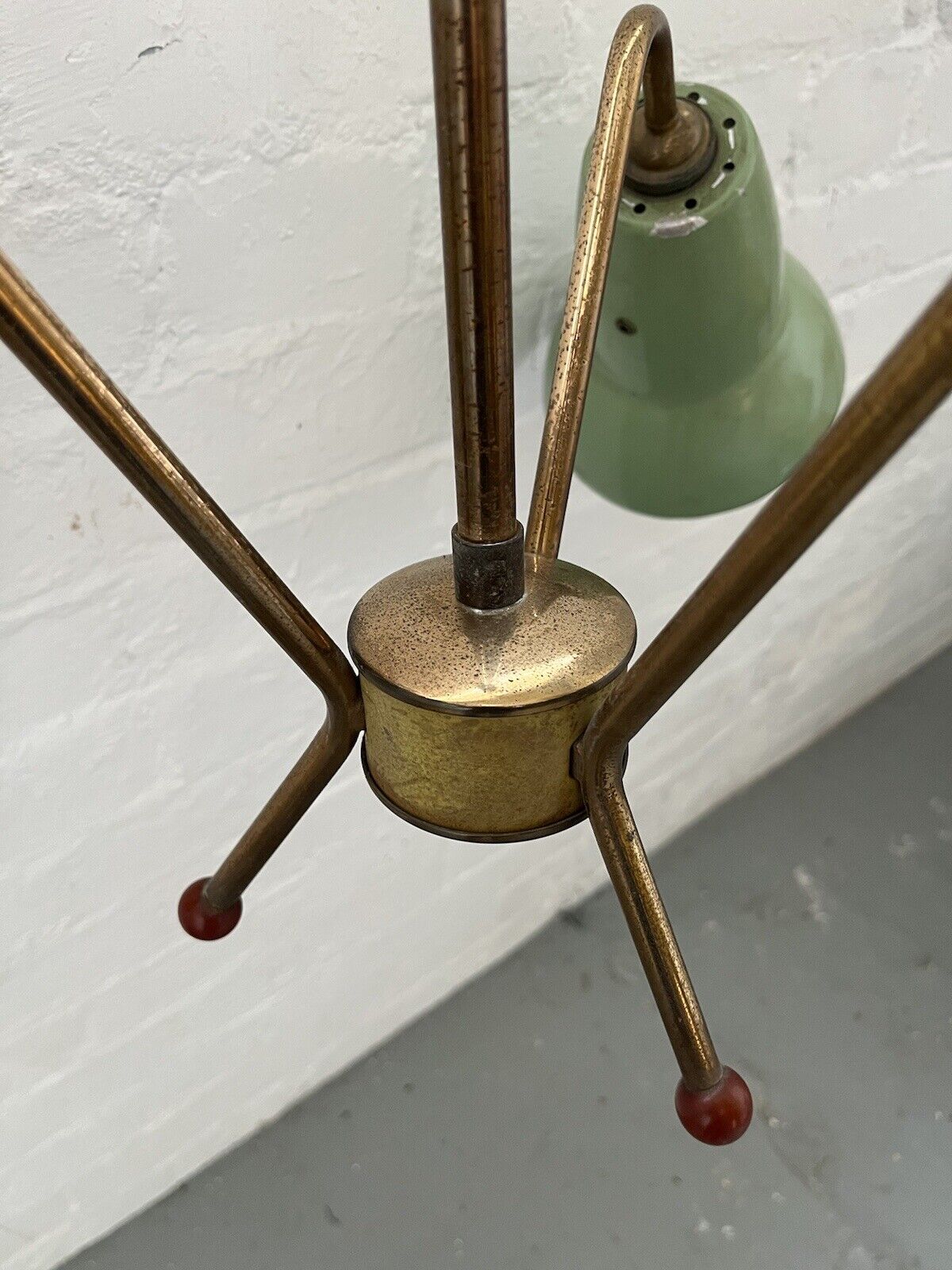 Chandelier with Anglepoise 1227 Shades, Bespoke and Unusual, c1950