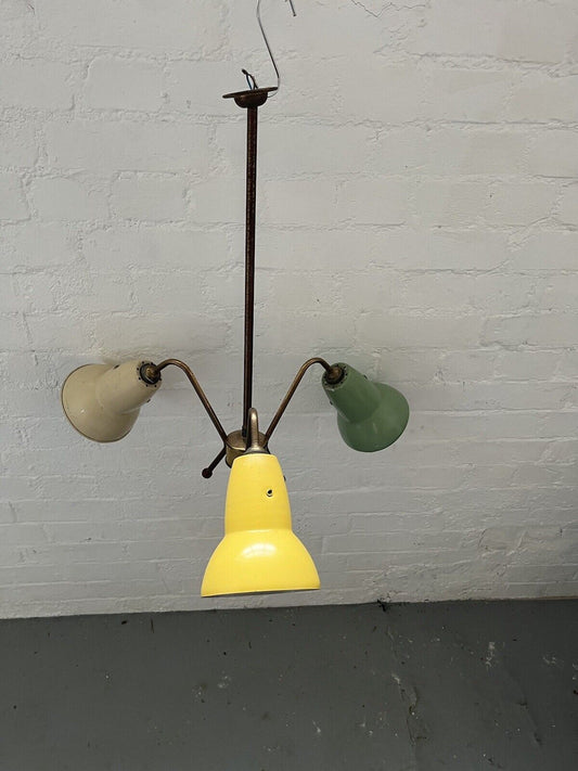 Chandelier with Anglepoise 1227 Shades, Bespoke and Unusual, c1950