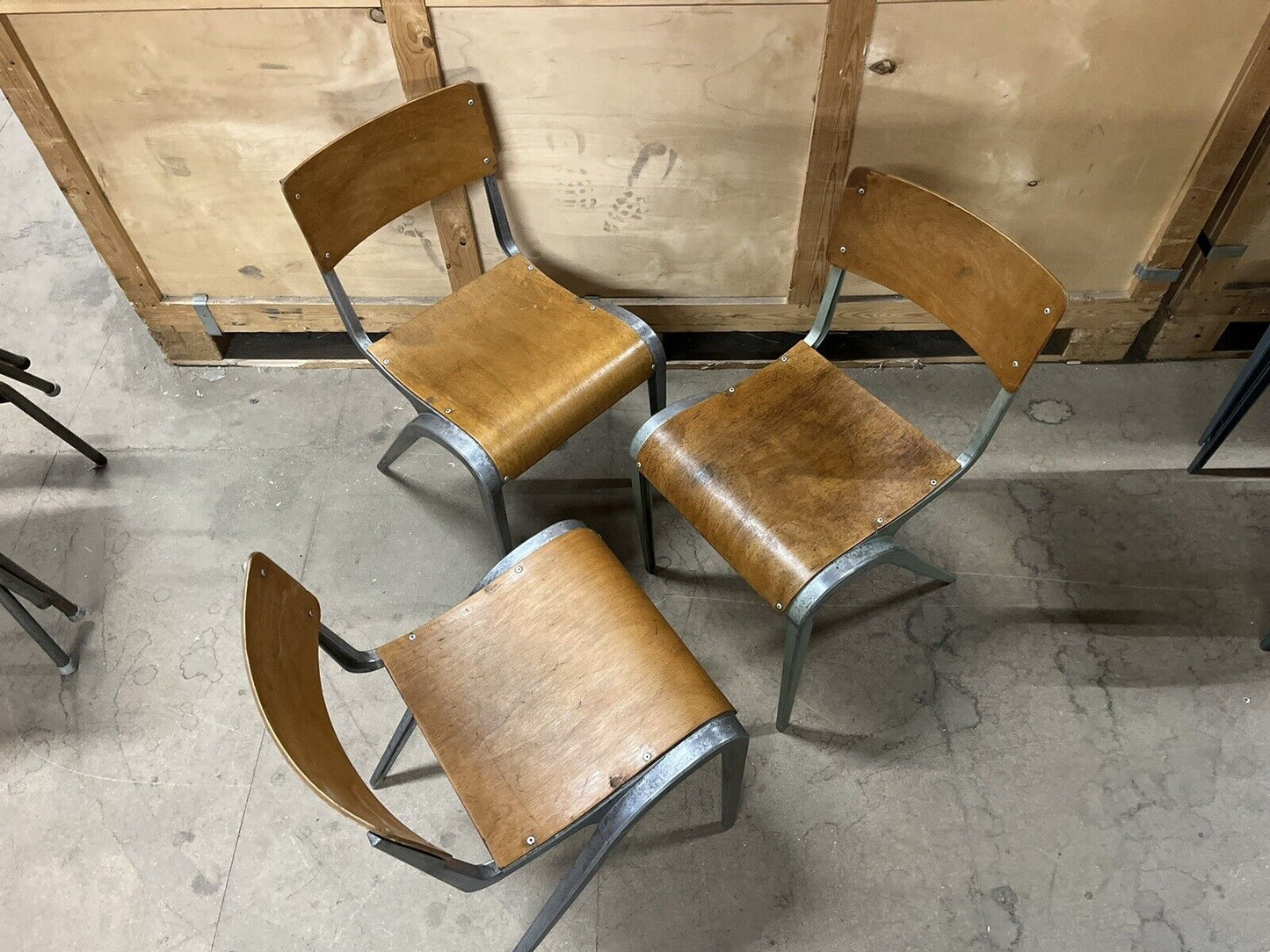 Esavian Stacking Dining Chairs by James Leonard for ESA, 1950s