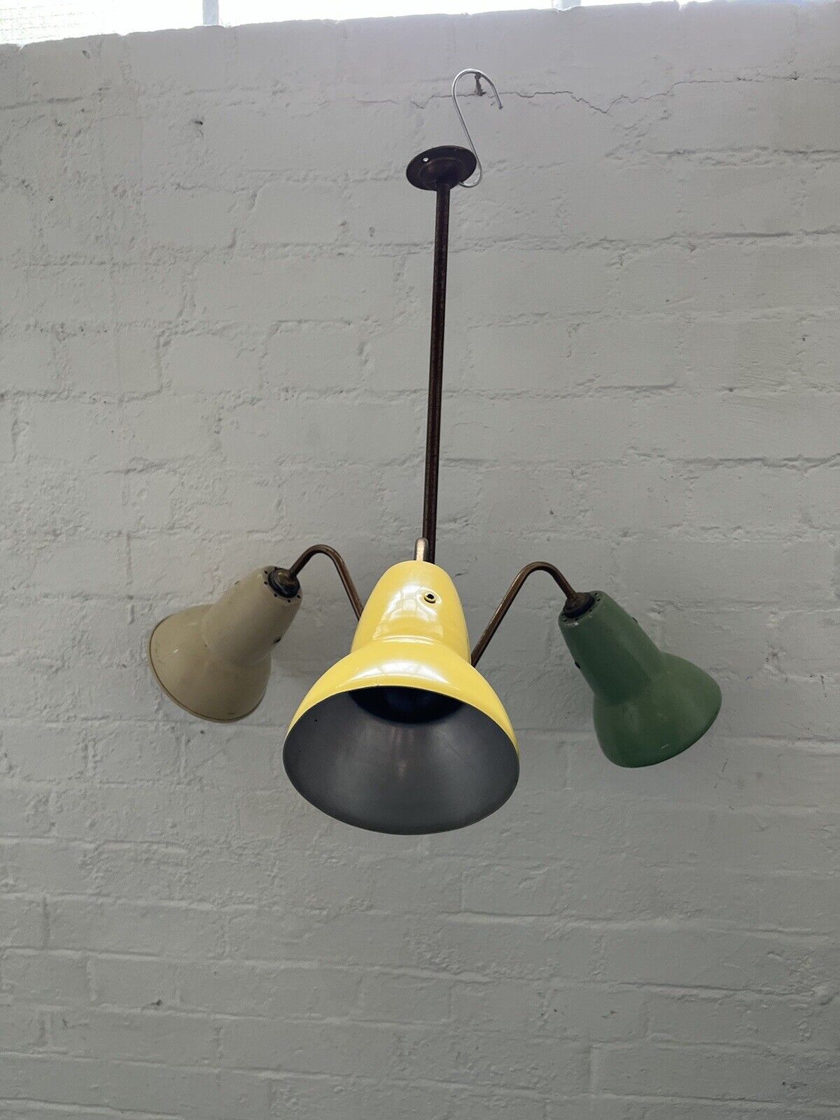 Chandelier with Anglepoise 1227 Shades, Bespoke and Unusual, c1950