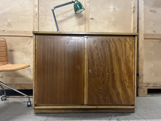 Vintage 1960s School Iroko Cabinet / Sideboard Mid Century By Enham