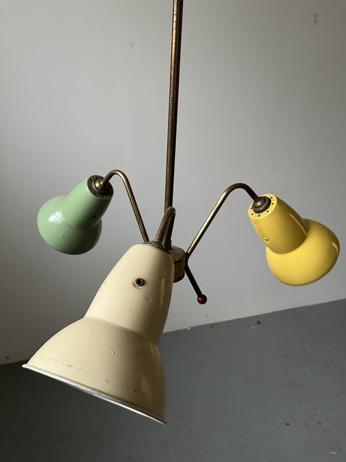 Chandelier with Anglepoise 1227 Shades, Bespoke and Unusual, c1950
