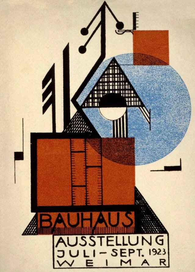 Vintage Design Poster Bauhaus Weimar, 1920s