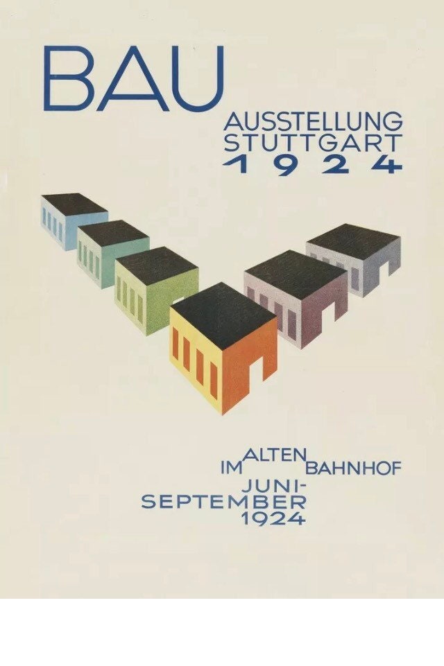 Vintage Design Poster - Bauhaus Weimar, 1924