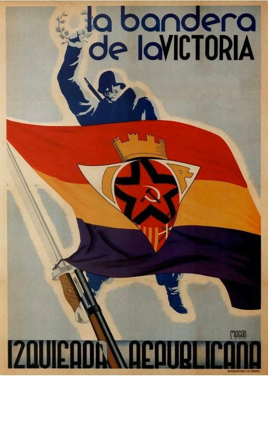 Vintage Propaganda Poster - Socialism, Spanish Civil War, 1930s