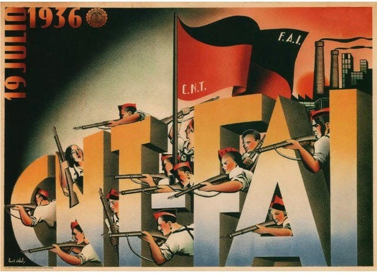 Vintage Propaganda Poster - National Confederation of Power, 1937