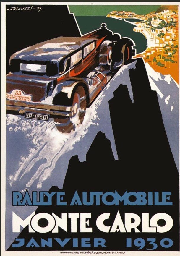 Vintage Automobilia Poster - Rallye Monte Carlo, French 1930