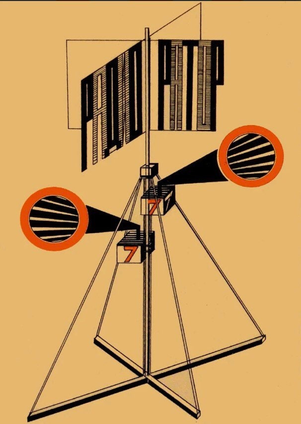 Vintage Soviet poster- Propaganda kiosk