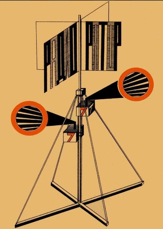 Vintage Soviet poster- Propaganda kiosk