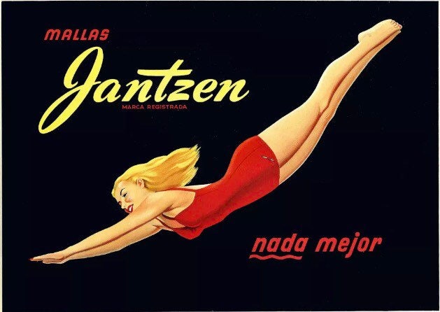 Vintage Advertising Poster - Jantzen Swimwear, Art Deco 1940s