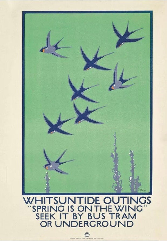 Vintage Advertising Poster - London Transport, Whitsuntide Outings, 1921