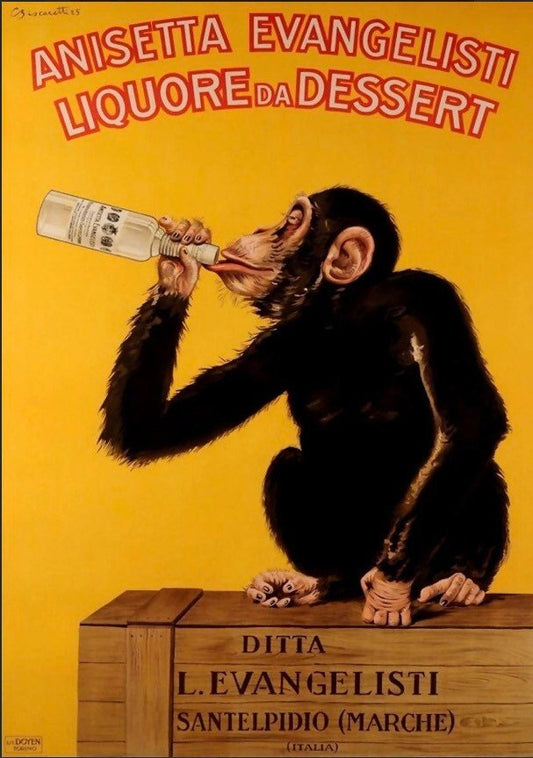 Vintage Advertising Poster - Annisetta Evangelisti, Liquore Dessert, Italian 1925
