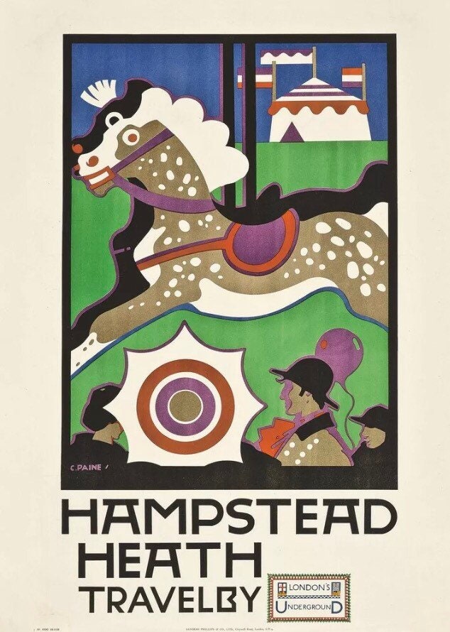 Vintage Advertising Poster - Hampstead Heath London Underground, 1920s
