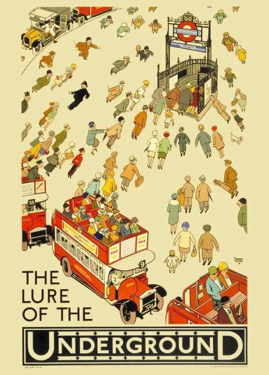 Vintage Advertising Poster - London Transport Underground, 1920s