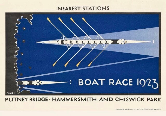Vintage Advertising Poster - Boat Race, London Transport, 1923