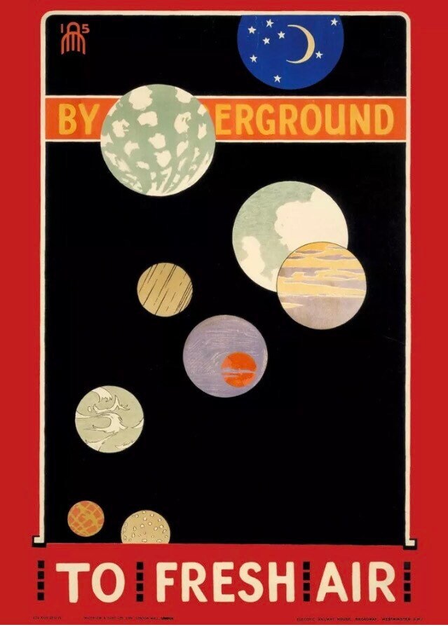 Vintage Advertising Poster - “To fresh air” London Underground, 1915