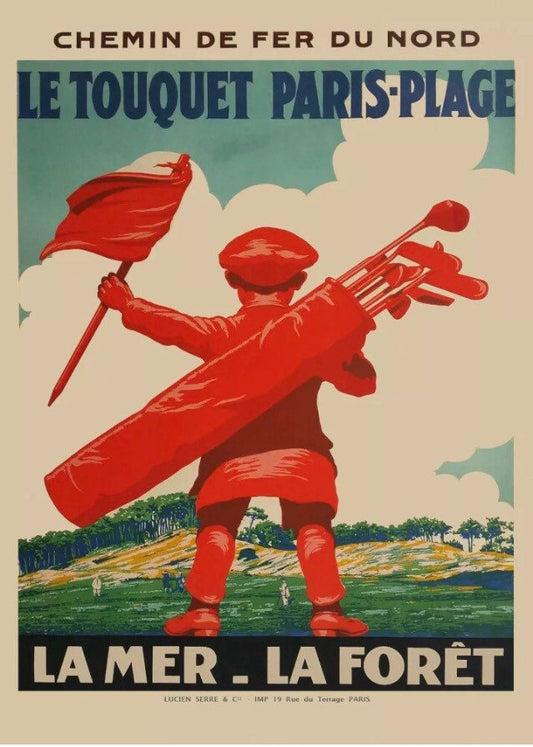 Vintage Golf Paris - Le Touquet poster 1934- Art Deco