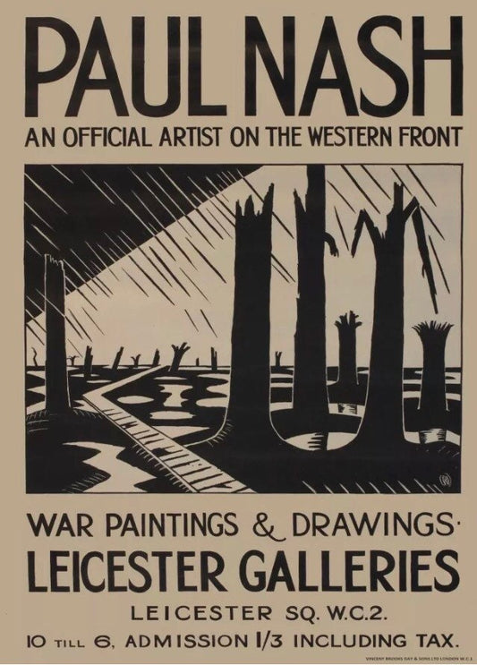 Vintage Advertising Poster - London Wartime Art propaganda, Paul Nash, 1920s