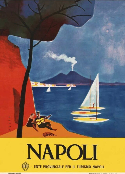 Vintage Advertising Poster - Napoli, Italy, 1920