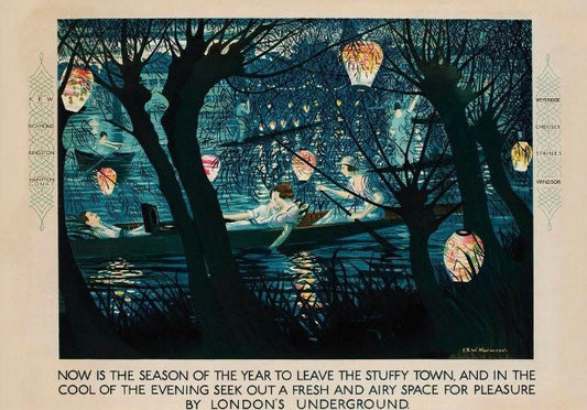 Vintage Advertising Poster -  'Now is the Season', LondonUnderground, c1925