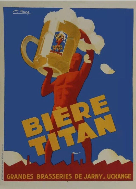 Vintage Advertising Poster - Biere Titan, 1926