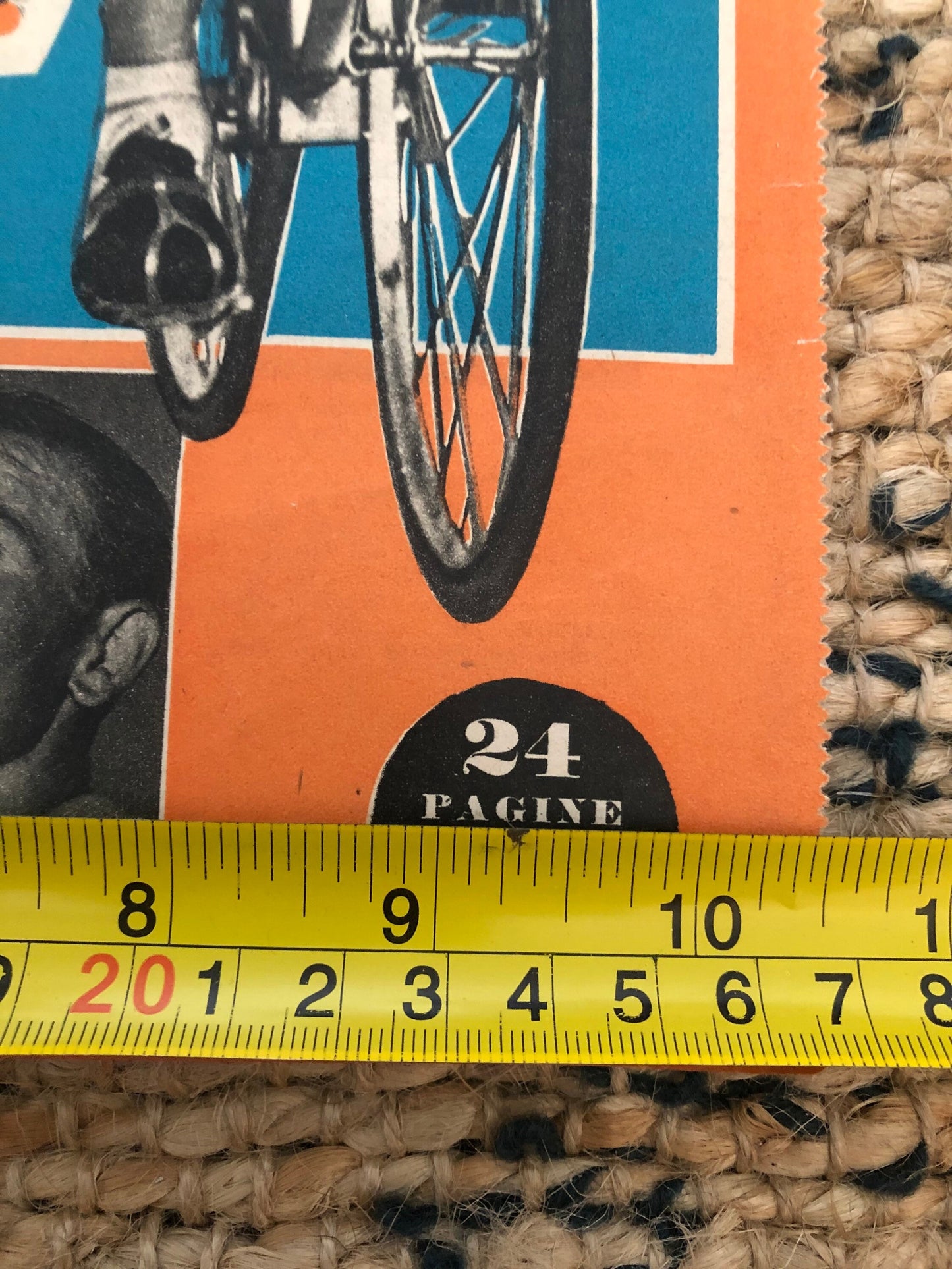 Vintage Cycling Print - Fausto Coppi Bianchi Italian, Original 1954