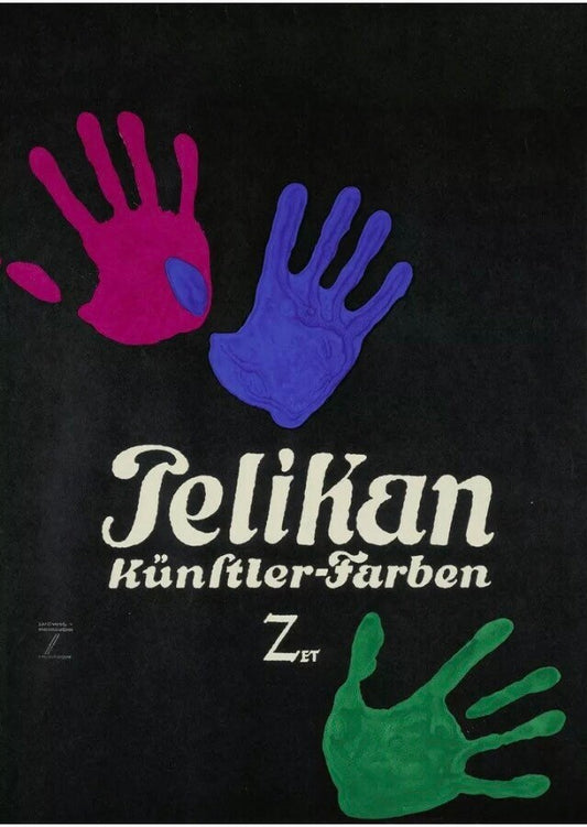 Vintage Advertising Poster - Pelikan Artists' Paints, Ludwig Hohlwein 1925