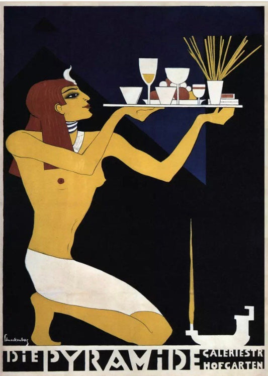 Vintage Advertising Poster - Pyramid Cafe Hamburg, 1920s