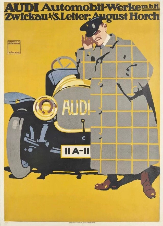 Vintage Automobilia Poster - Auto Union (pre-AUDI), Ludwig Hohlwein, 1 –  Vintage Haus Interior