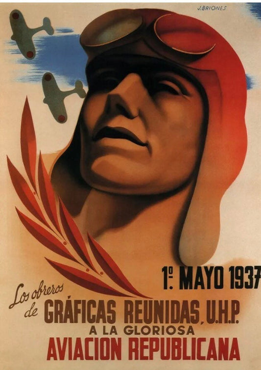 Vintage Propaganda Poster - 1st May Aviation Show Spanish Socialism, 1937