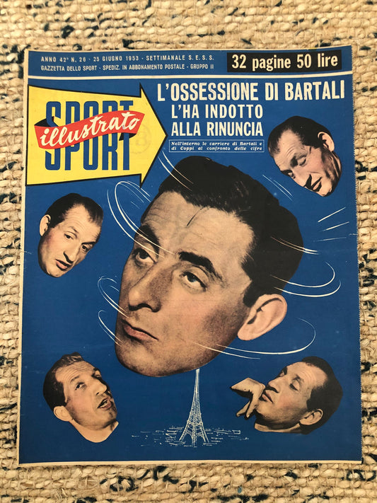 Vintage Cycling Front Cover - Fausto Coppi/Gino Bartali, Bianchi Original, 1953