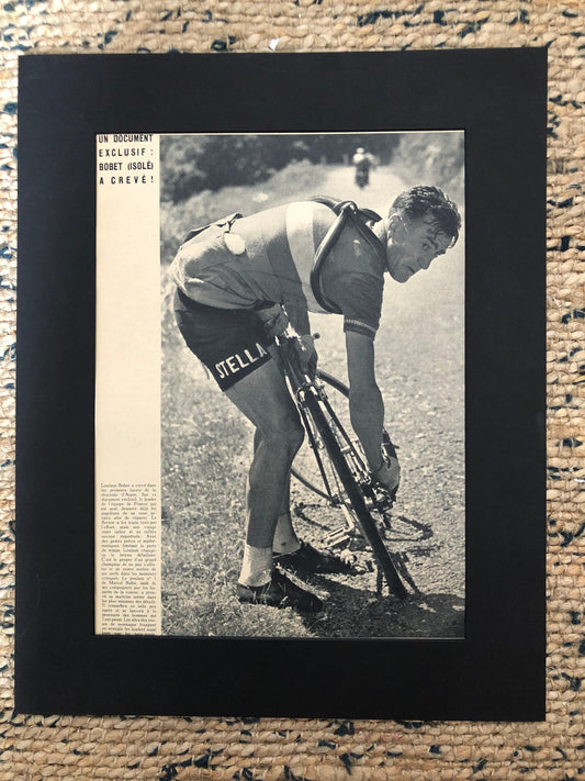 Vintage Cycling Print - Louison Bobet, Original, 1953