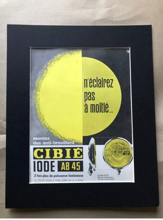 Vintage Advertisement Print - Cibie Car Lamps, Original 1965