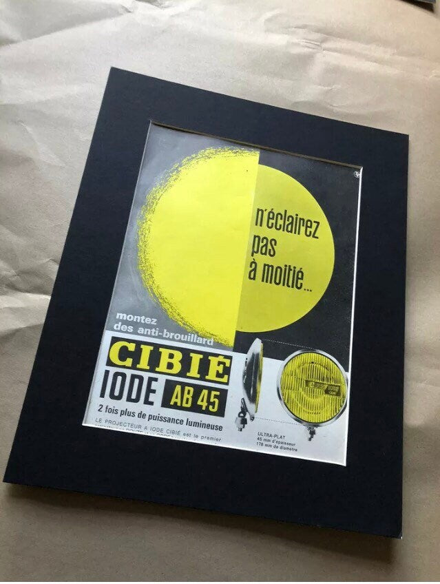 Vintage Advertisement Print - Cibie Car Lamps, Original 1965