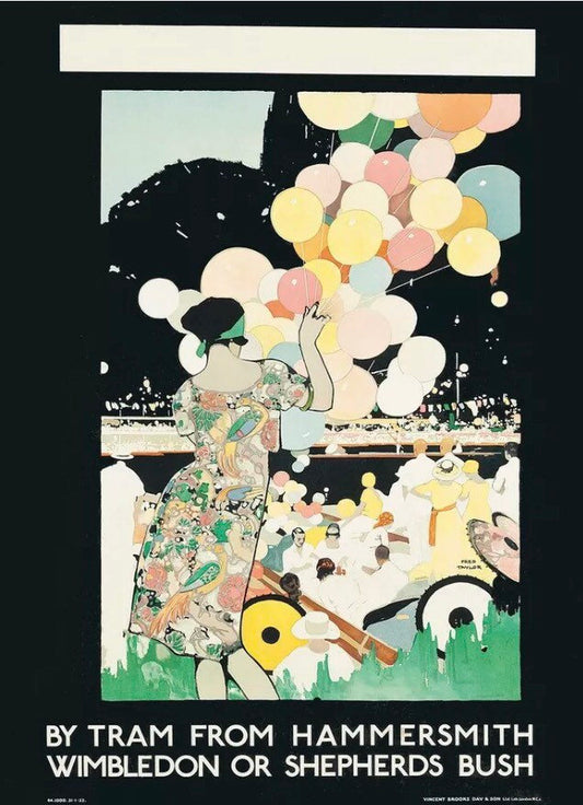 Vintage Advertising Poster - Tram from Hammersmith to Shepherds Bush, London Underground, 1922