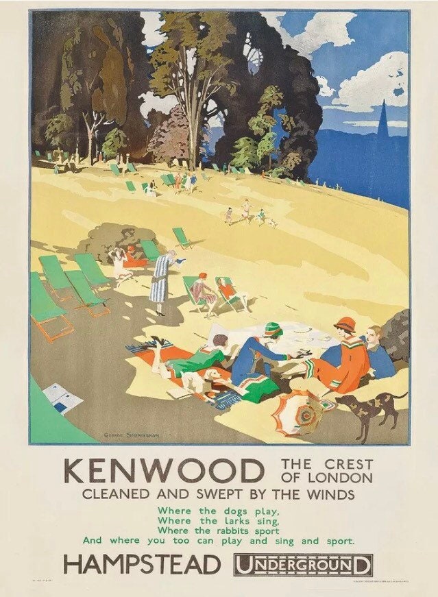 Vintage Advertising Poster - Hampstead Heath ‘Kenwood’ London Underground, 1926
