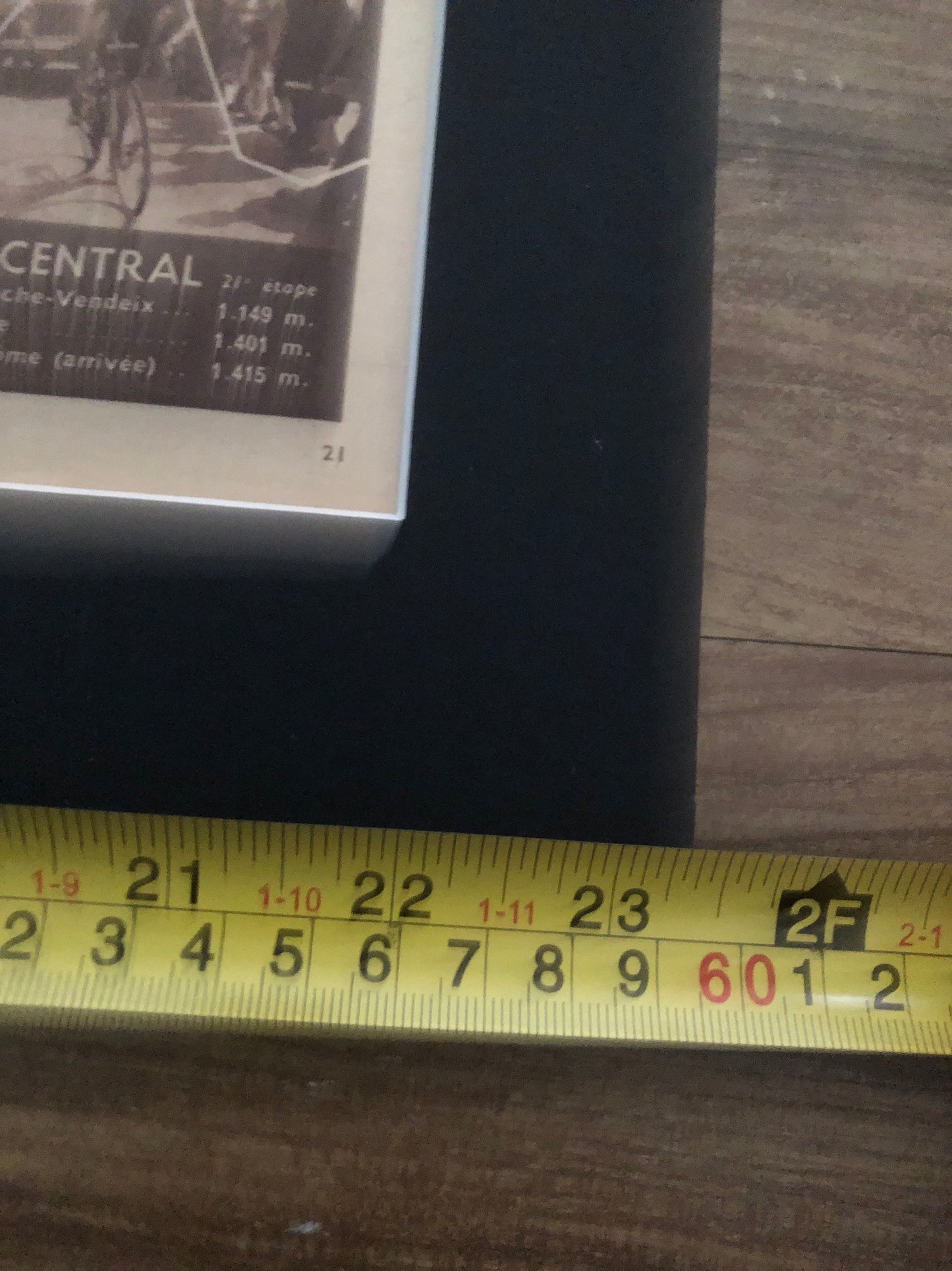 Vintage Cycling Print - Tour de France, Alps Map, Original 1952