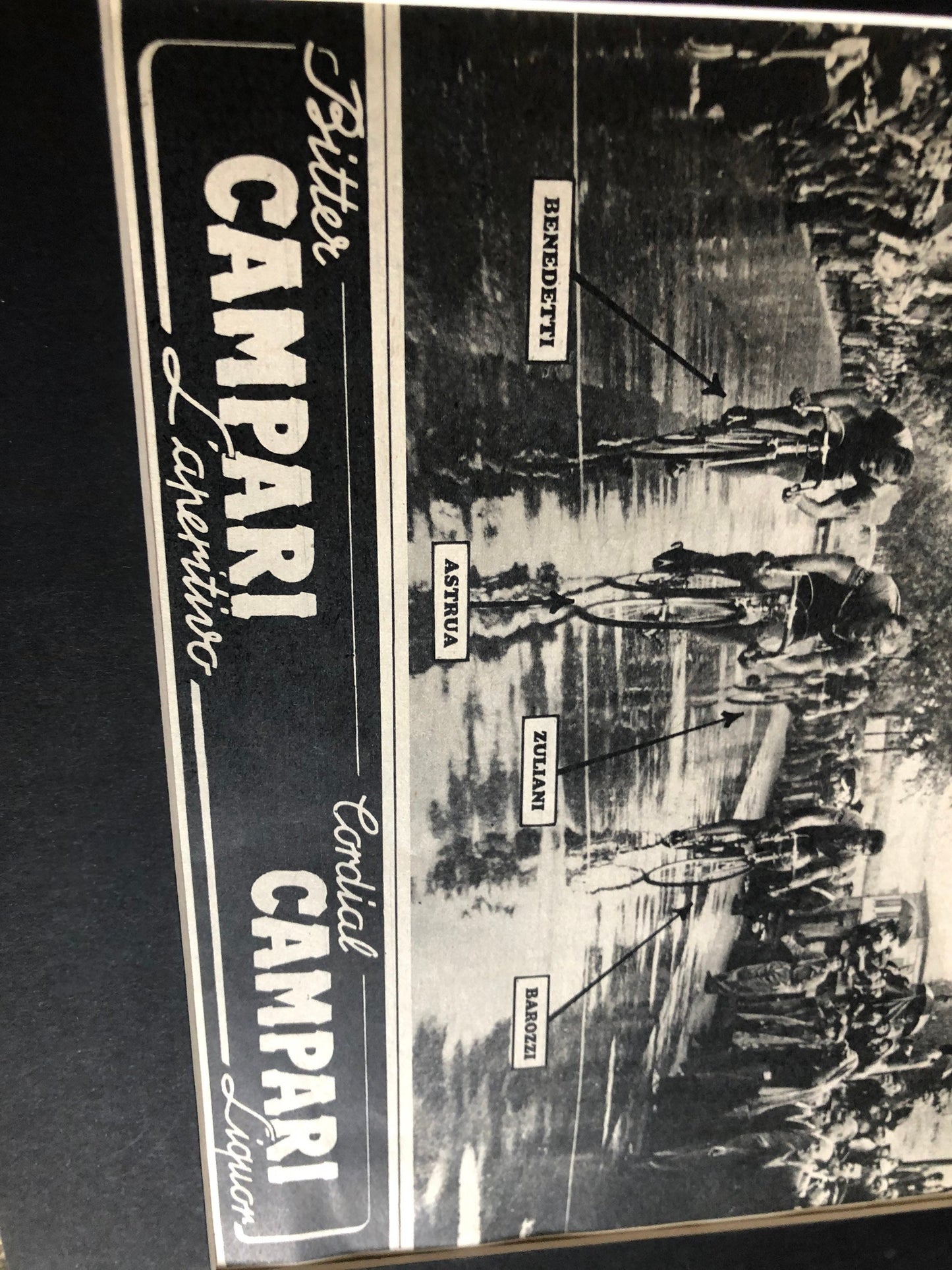 Vintage Cycling Advertisement - Campari, Original, 1950s