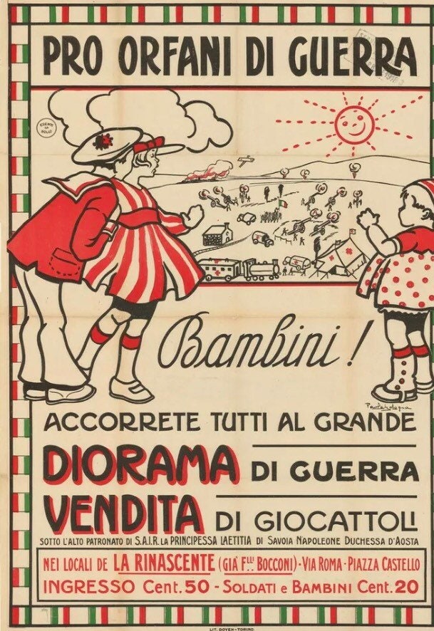 Vintage Propaganda Poster - Italian, the Great War, c1914