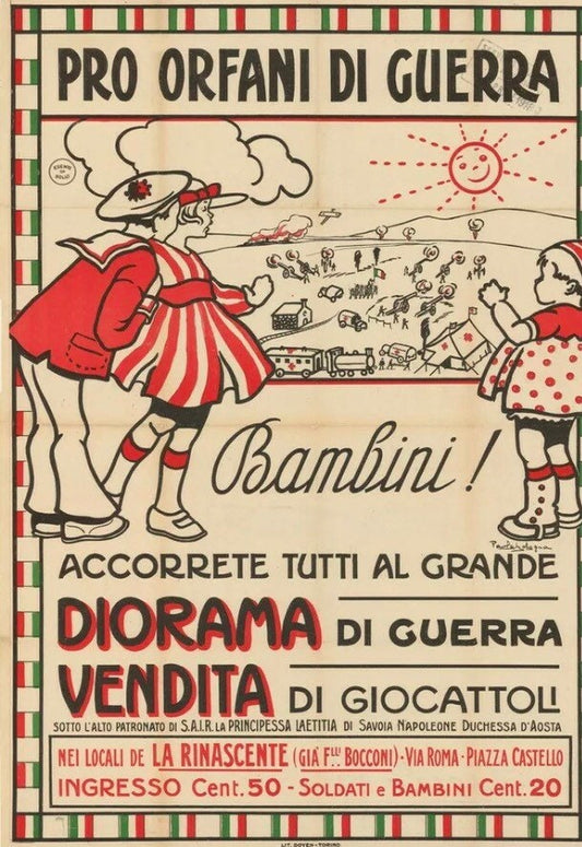 Vintage Propaganda Poster - Italian, the Great War, c1914