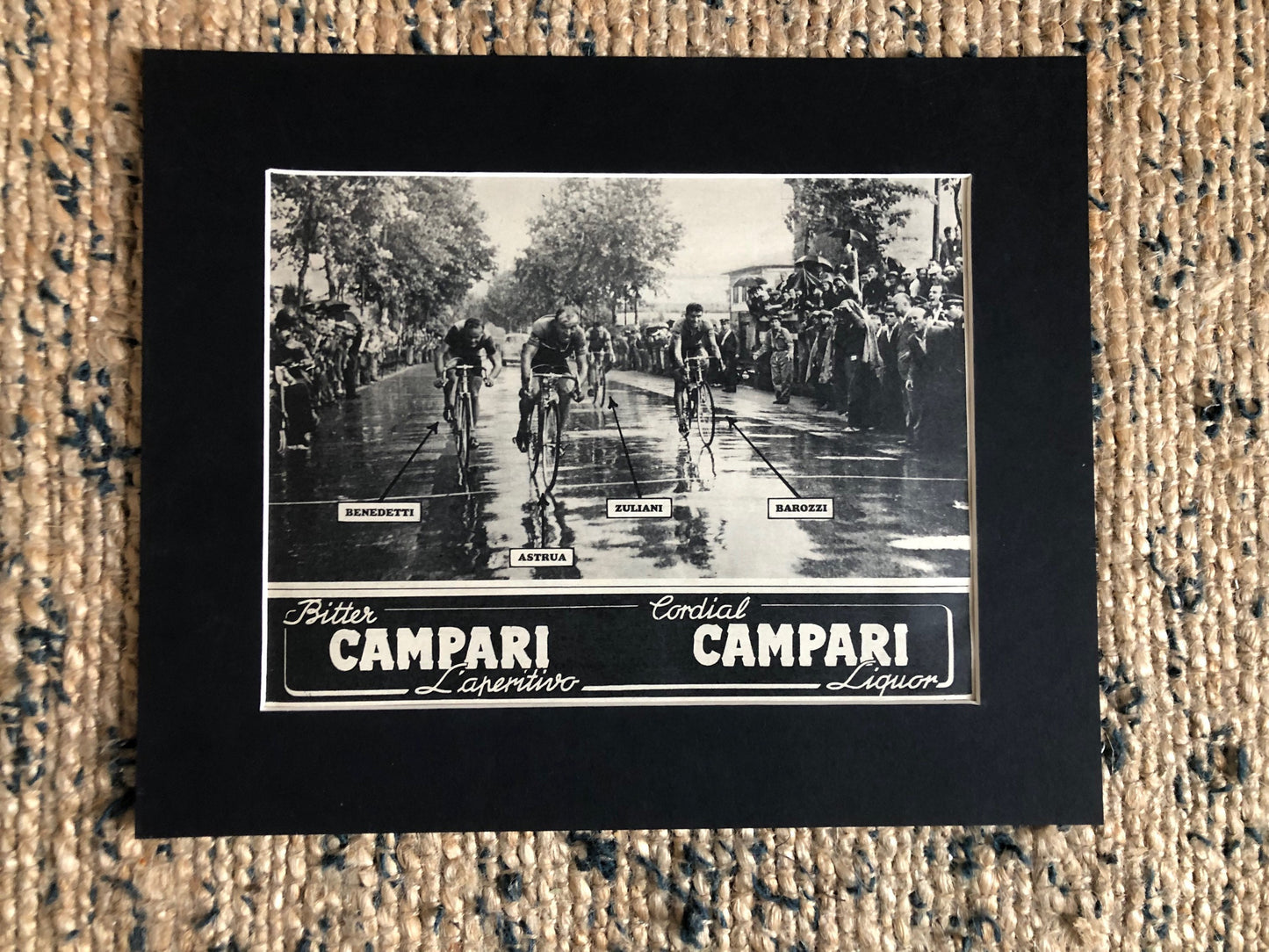 Vintage Cycling Advertisement - Campari, Original, 1950s