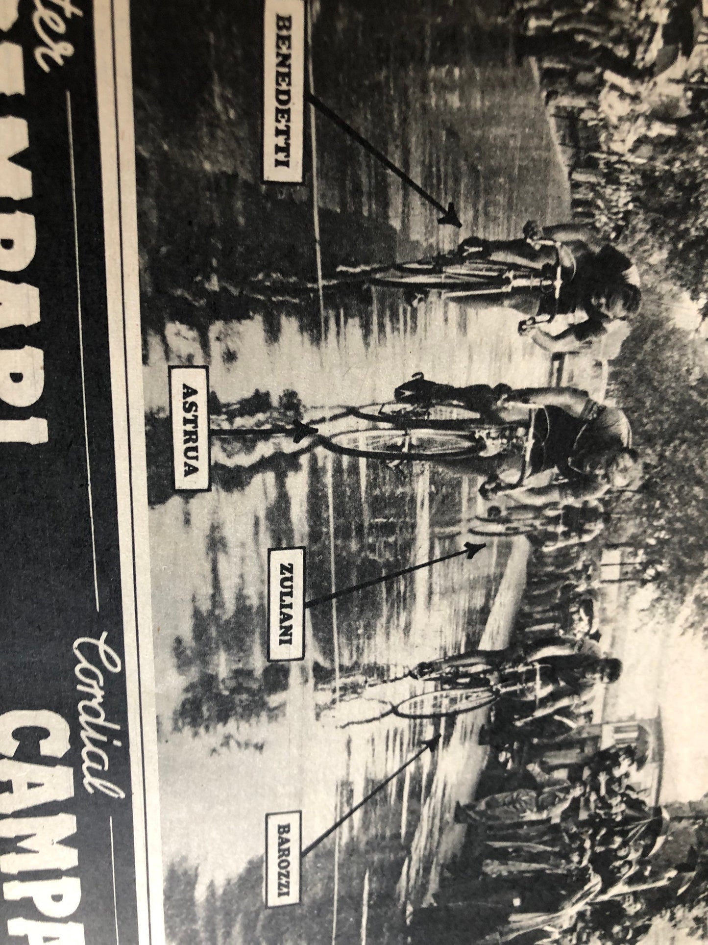 Vintage Cycling Advertisement - Campari, Original, 1950s