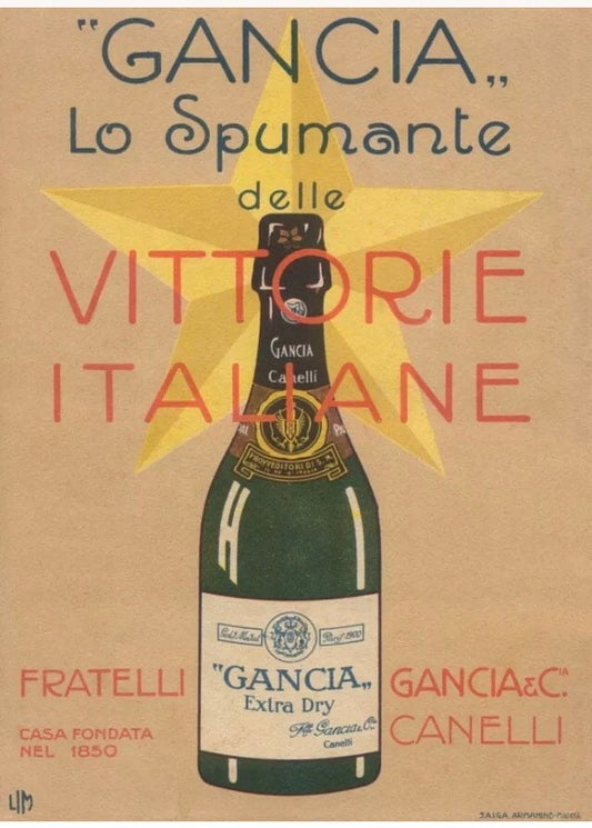 Vintage Advertising Poster - Gancia Spumante Extra Dry, 1917
