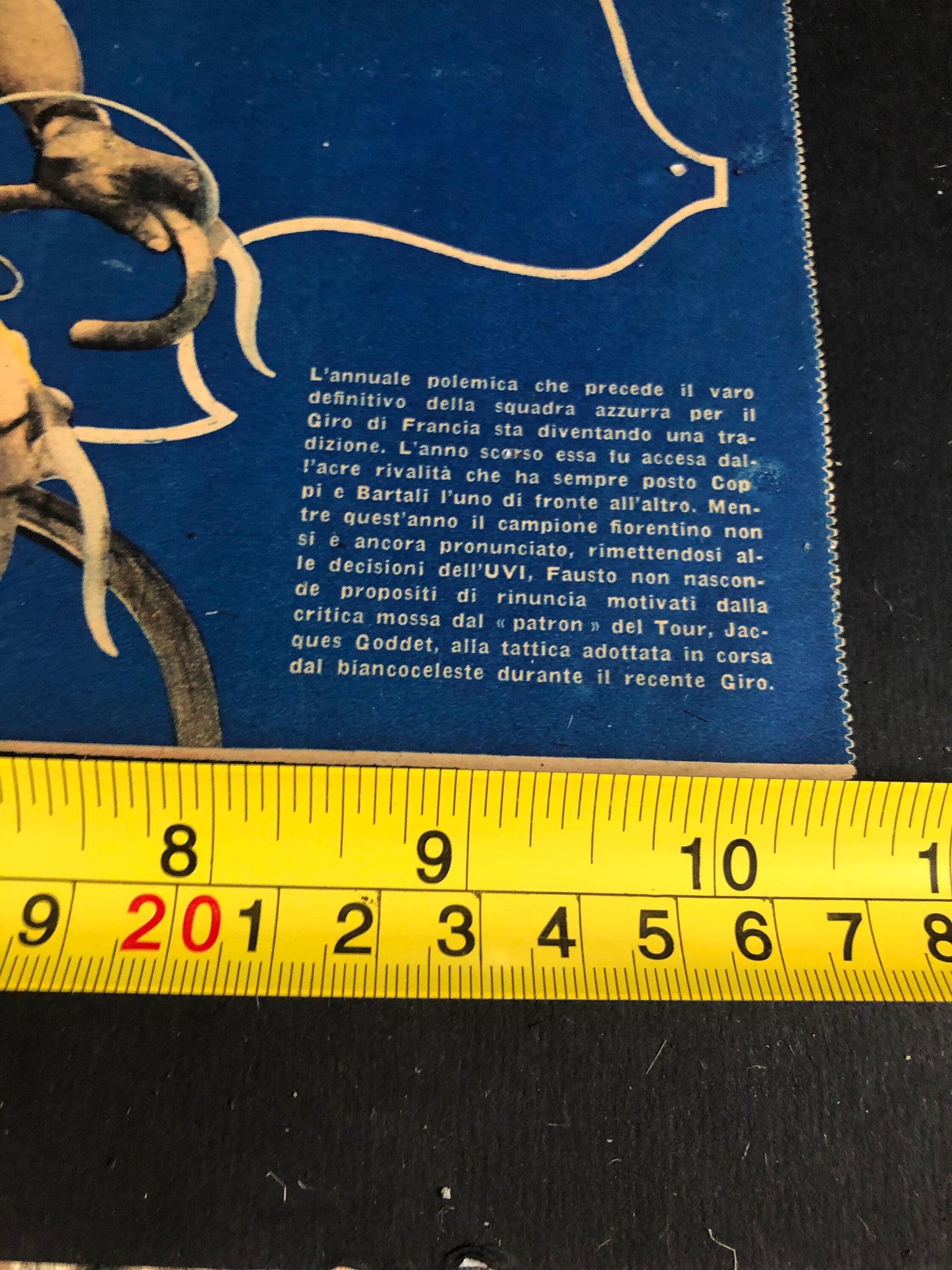 Vintage Cycling Front Cover Print - Fausto Coppi/Gino Bartali, Bianchi Original, 1953