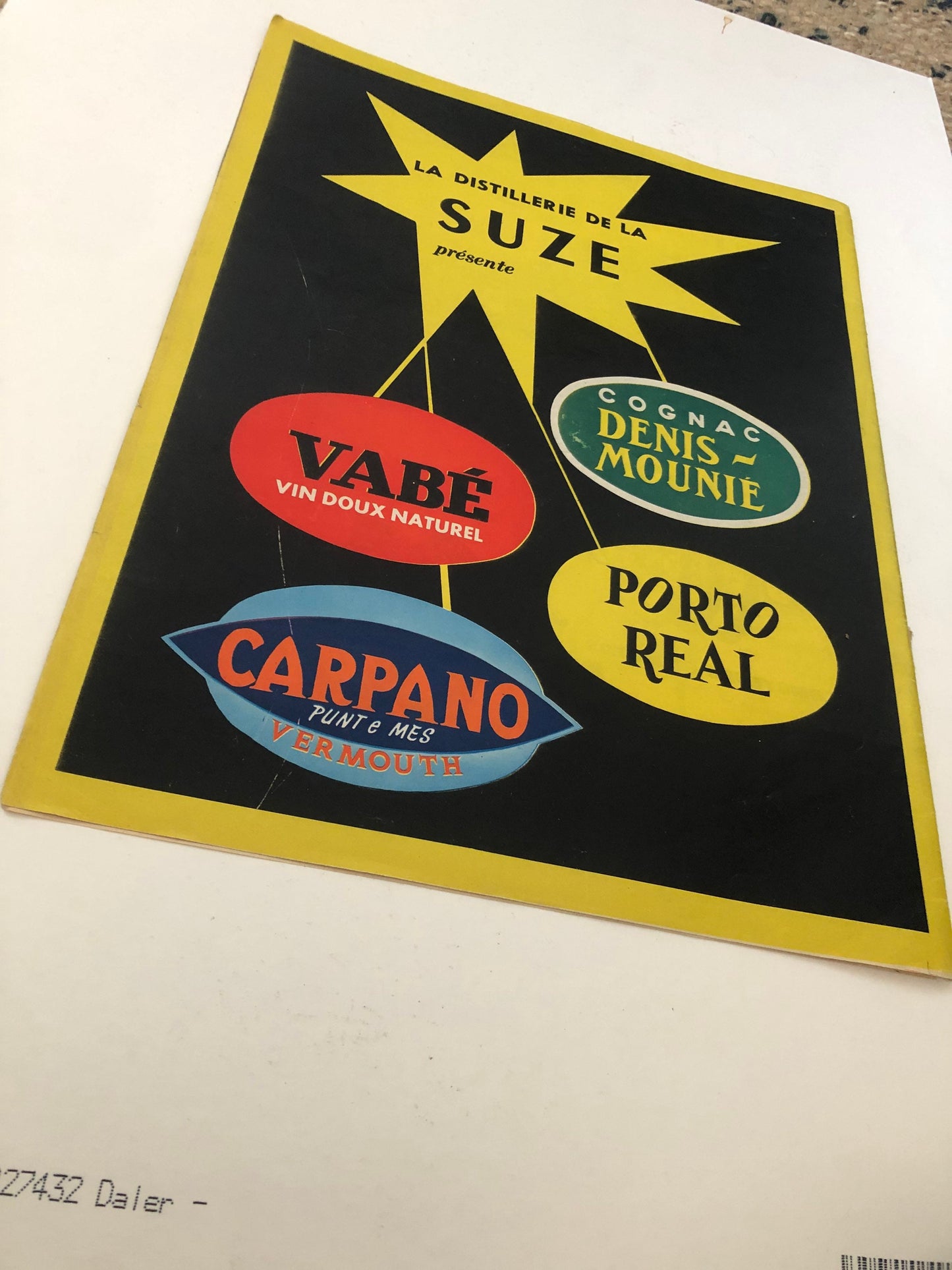 Vintage Advertising Print - Suze Vermouth, French 1953