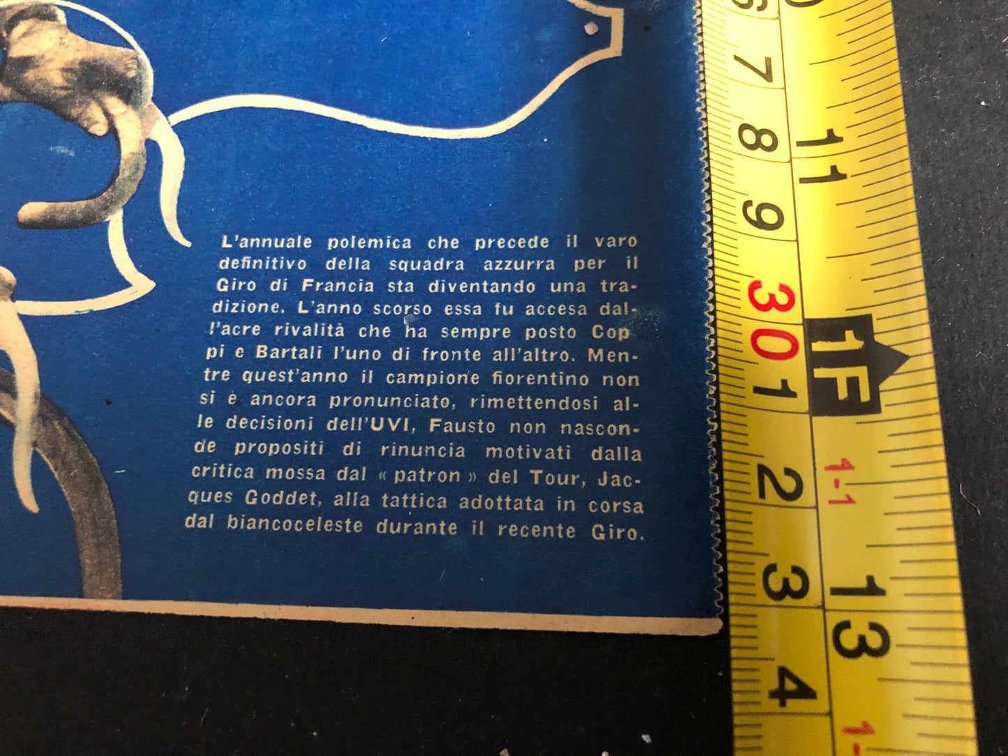 Vintage Cycling Front Cover Print - Fausto Coppi/Gino Bartali, Bianchi Original, 1953